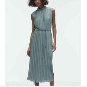 Zara Green Marl Grecian Sleeveless Midi Dress